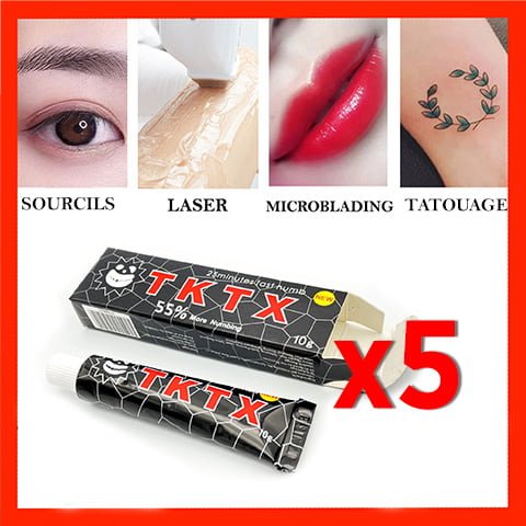 ✅Pack 5 CRÈMES ANESTHÉSIQUES NOIRES🤩 - Offre Limitée