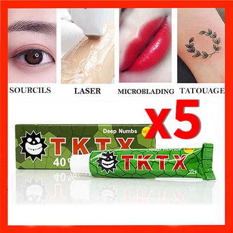 ✅ Pack 5 CRÈMES ANESTHÉSIQUES VERTES🤩 - Offre Limitée
