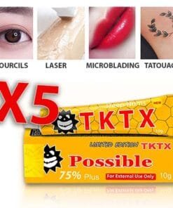 ✅ Notre CRÈME ANESTHÉSIQUE la plus PUISSANTE TKTX 75% 🤩 Pack 5 – Offre Limitée